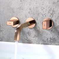 bathroom basin faucets solid brass sink mixer tap hot cold lavatory crane in wall mounted dual handle 3 hole goldblackchrome