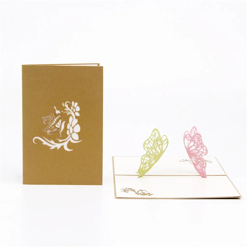 Изысканная 3D открытка поздравительная Любовь Романтика Свадьба День святого