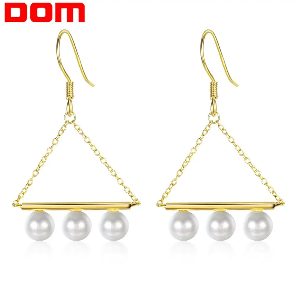 DOM висячие серьги хорошее ювелирное изделие Женские Висячие с жемчугом 925 пробы