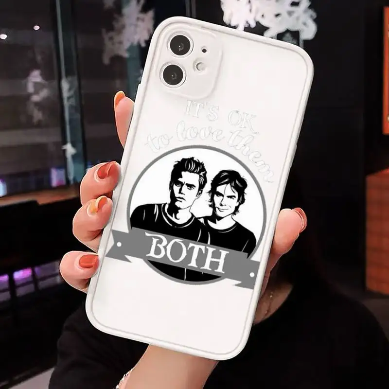

The vampire diaries Phone Cases Matte Transparent for iPhone 7 8 11 12 s mini pro X XS XR MAX Plus cover funda