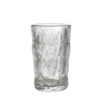 hot sale old fashioned whiskey glasses unique whiskey glass with heavy base rock style drinking glassware for gifts