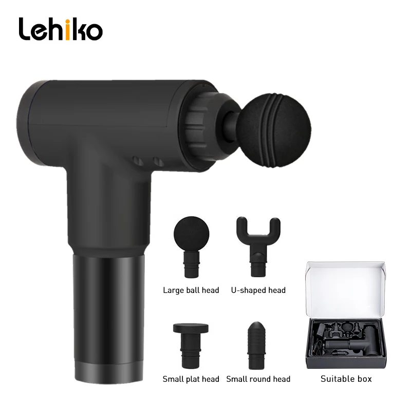 Мышечный массажный пистолет 4 зубчатая электрическая вибрация массажер для тела