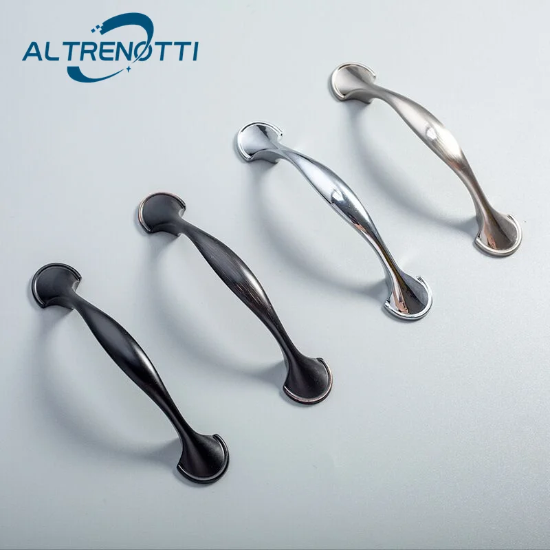 Новая мебельная ручка для шкафа с ящиками, металлическая, цвета черный хром никель, для кухонного шкафа, двери шкафа, комода и шкафа.