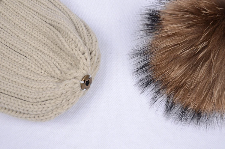 Kids Cotton Hats Baby Real Fur Pom Photo Props Newborn Children's Hat Boy Accessories Toddler Girl Cap Bonnet | Детская одежда и