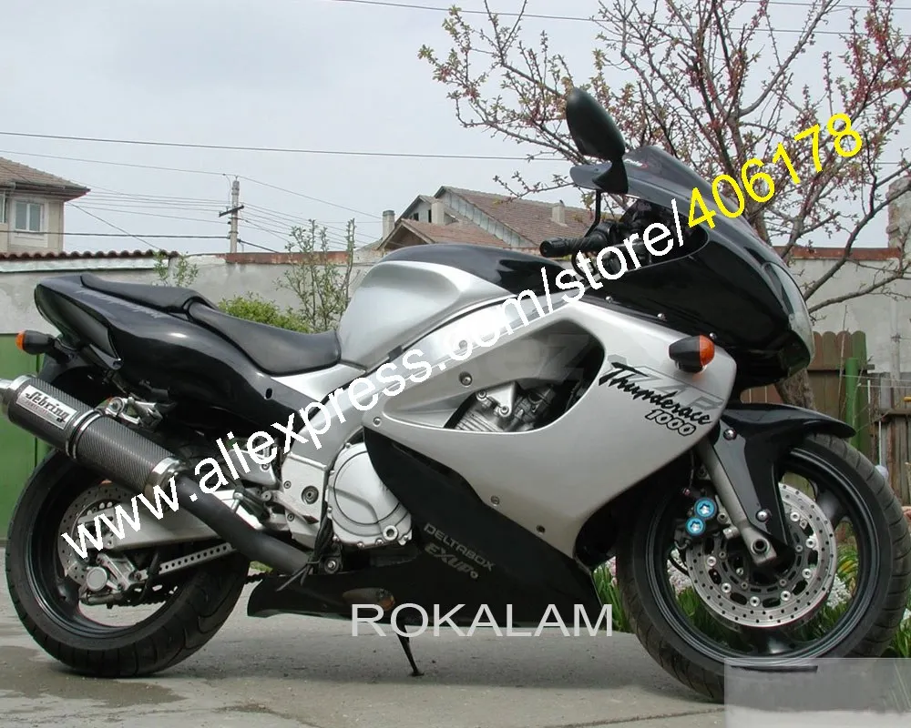 Корпус обтекателя 97-07 YZF1000R для Yamaha Thunderace 1997-2007 черно-белые спортивные