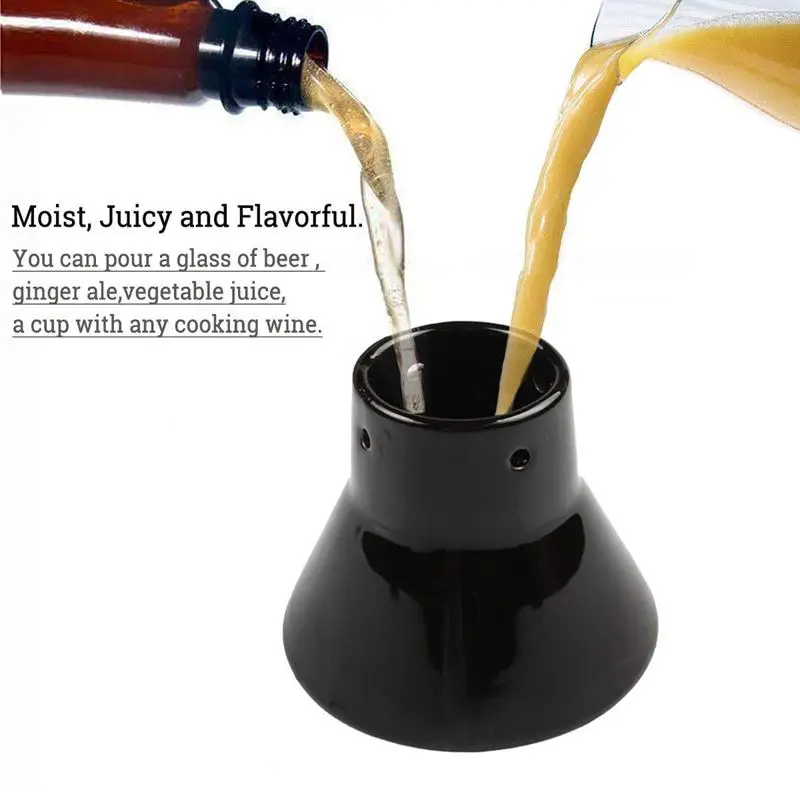 Керамическая курица гриль пивные банки стойка Вертикальная птица приготовления