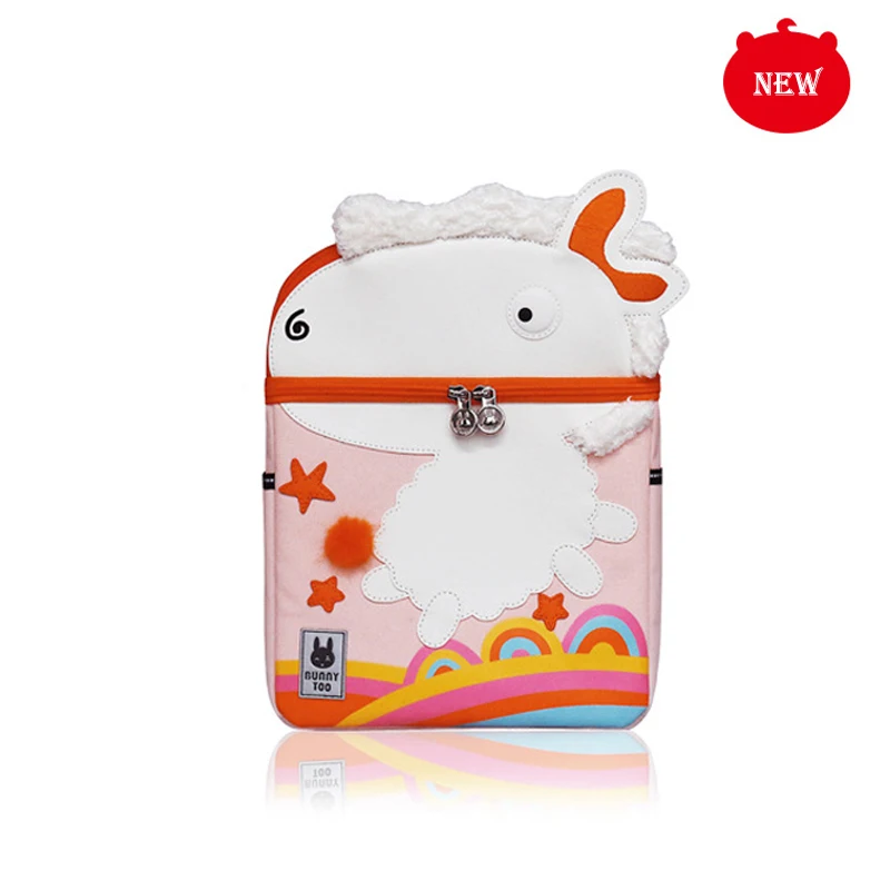 1-Big-sheep Детский рюкзак милый 3D мультфильм Динозавр анти-потеря Единорог напечатанный детский сад ортопедический школьный портфель для девочки мальчик детская сумка - Цвет: 1-Big-sheep