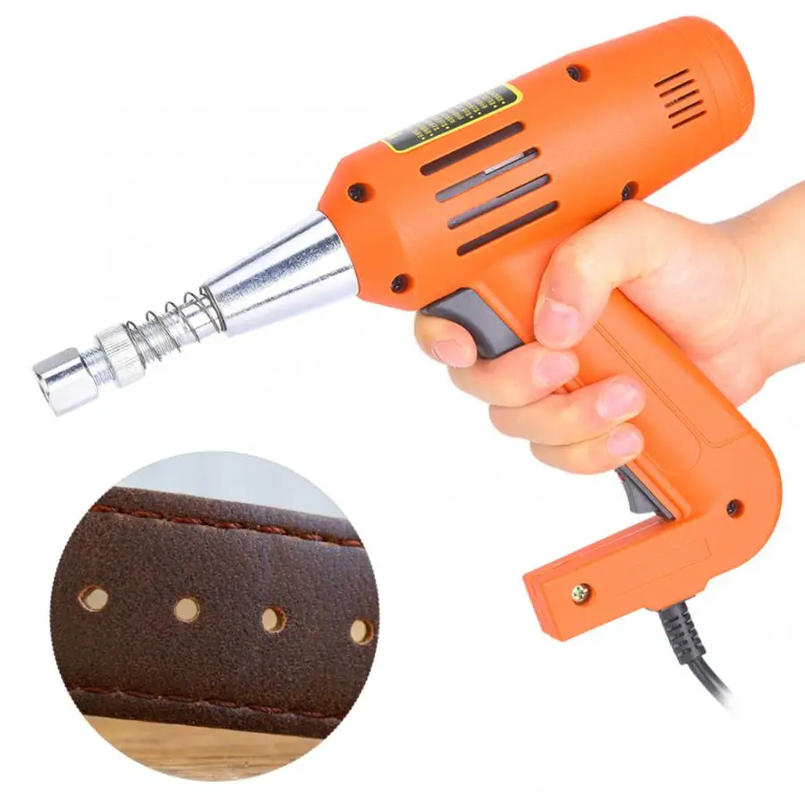 Electric Eyelet Hole Puncher Buttonhole Punching Machine for Leather Strap Belt Garment EU Plug 220V Hole Punches