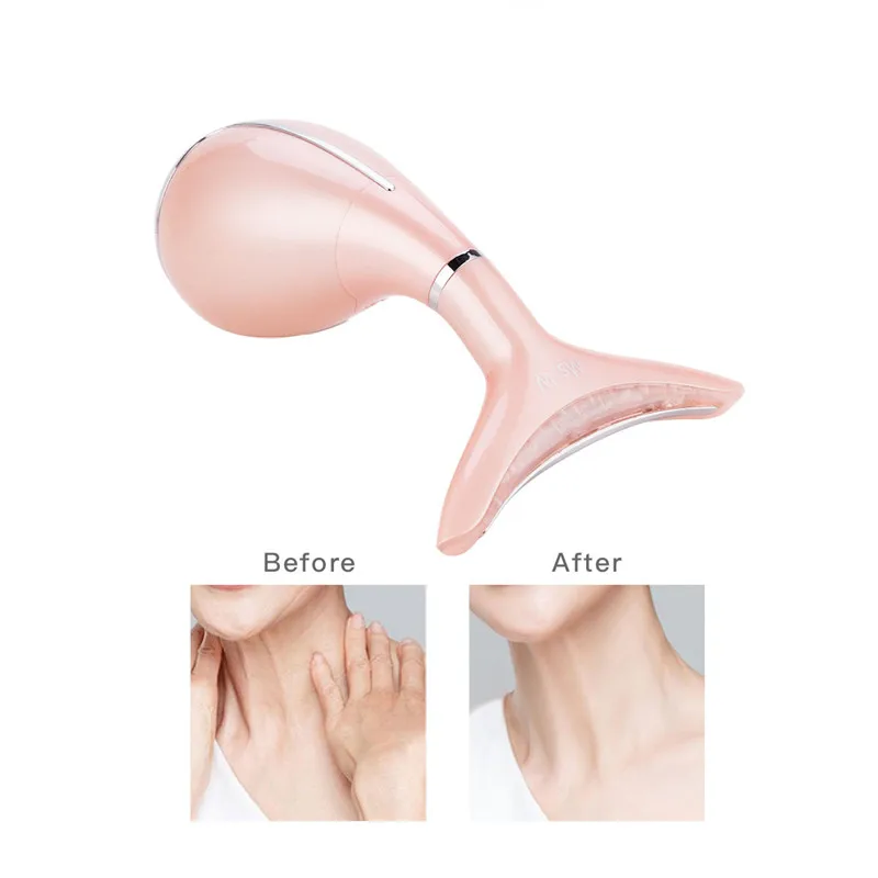 CkeyiN LED Фотон Свет Отопление терапия лица шеи массажер двойной подбородок