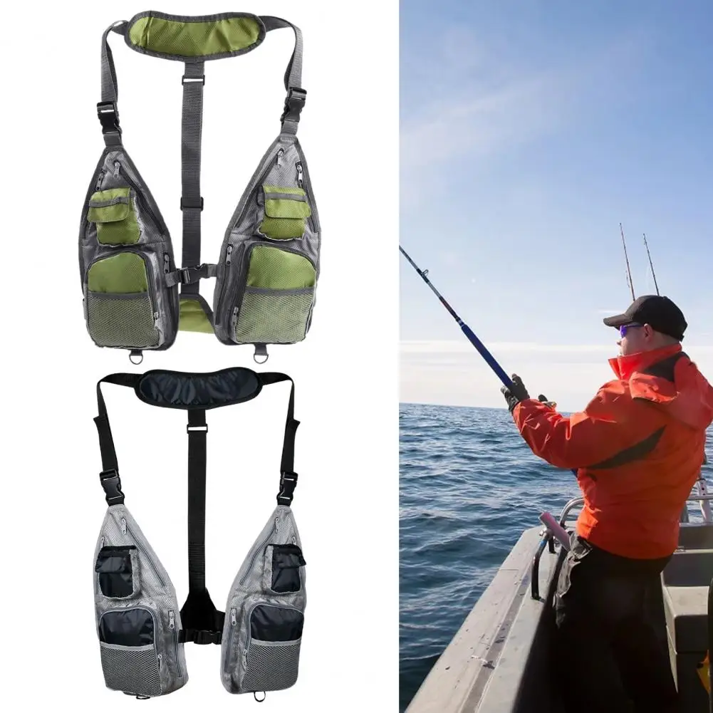 Angling Vest Ultra Lightweight Fly Fishing Vest with Pockets Breathable for Unisex Multi Function Adjust Mesh Vest for Outdoor