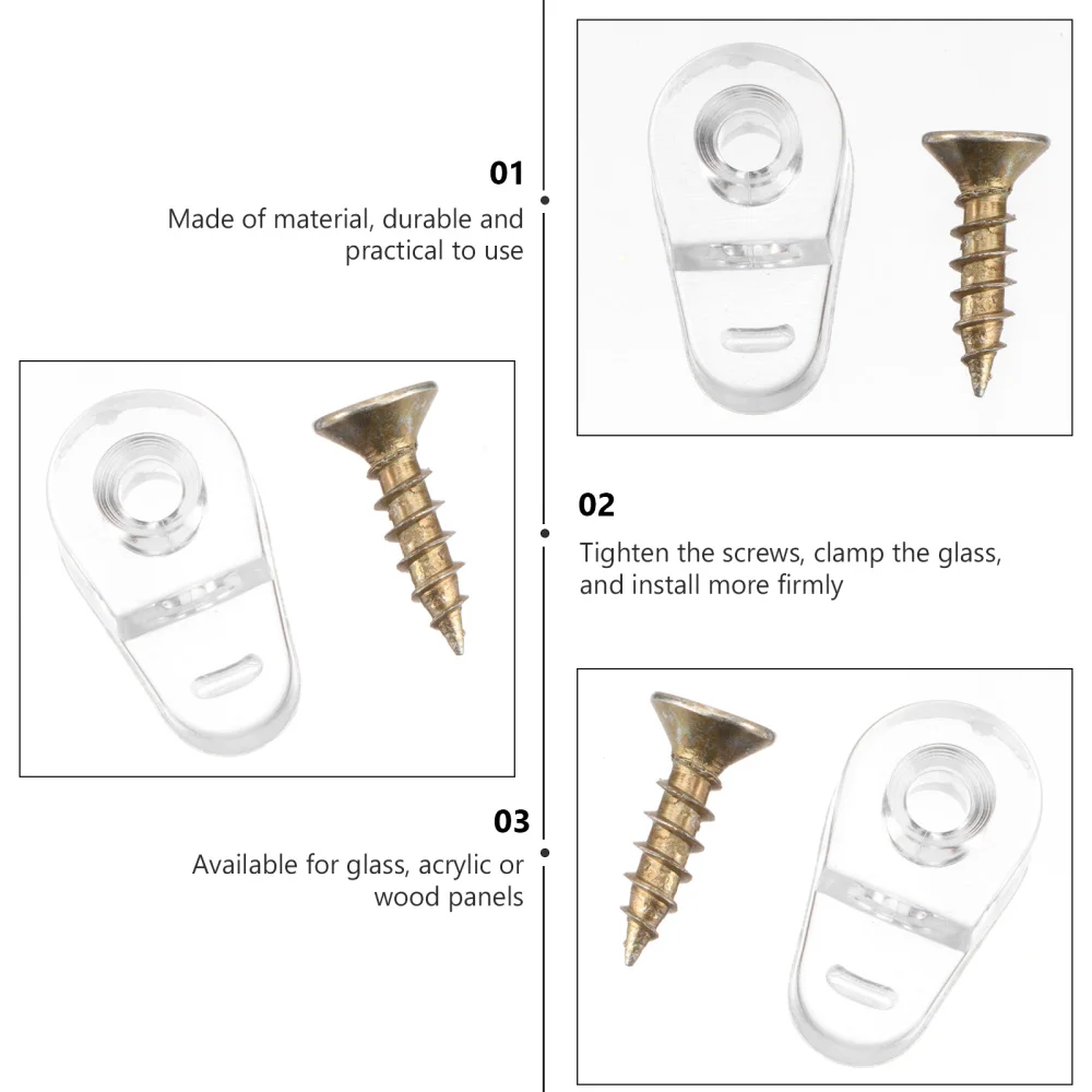 Стеклянные зажимы для кабинетов, скобы, кронштейны, зажимы для ламината, держатели зеркал, винты, кронштейны, фиксаторы, прозрачные соединительные крепления, крепления "правильно на".