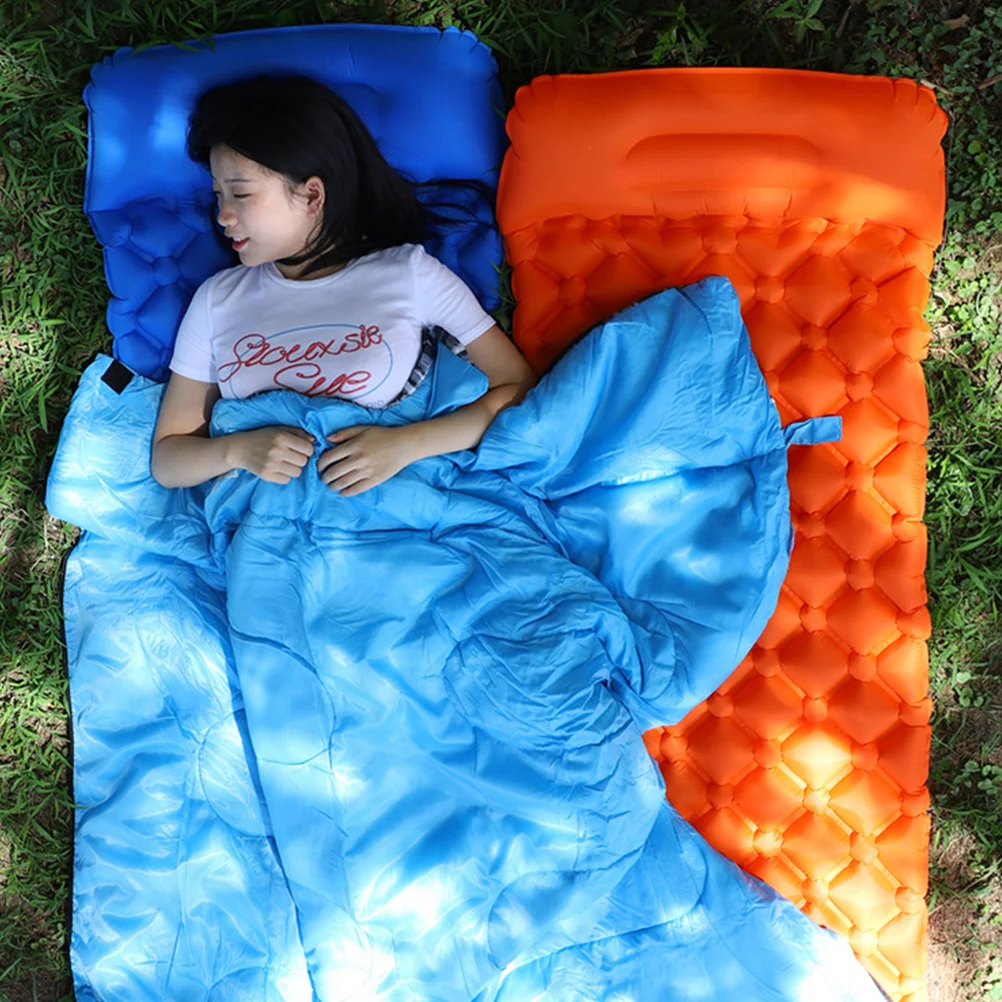 

2021 Inflatable Camping Sleeping Pad Outdoor Camping Air Mattress Furniture Bed Ultralight mat Cushion Pillow Hiking Trekking