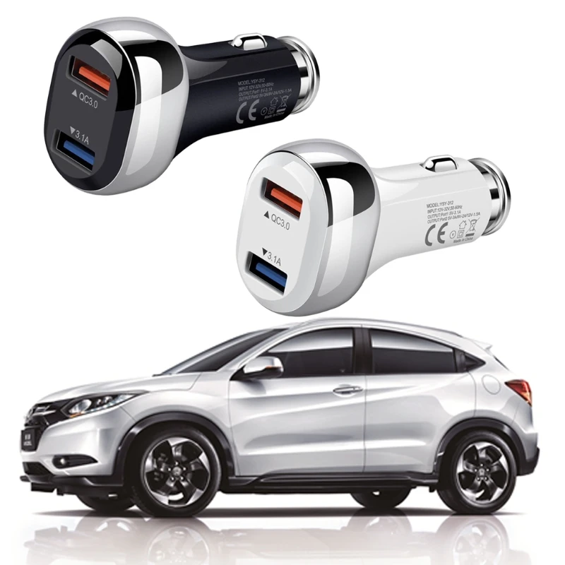 

3.1A 38W USB Phone Charger PD QC3.0 Quick Charge Fast Charging Mobile Phone Adapter Car Charger