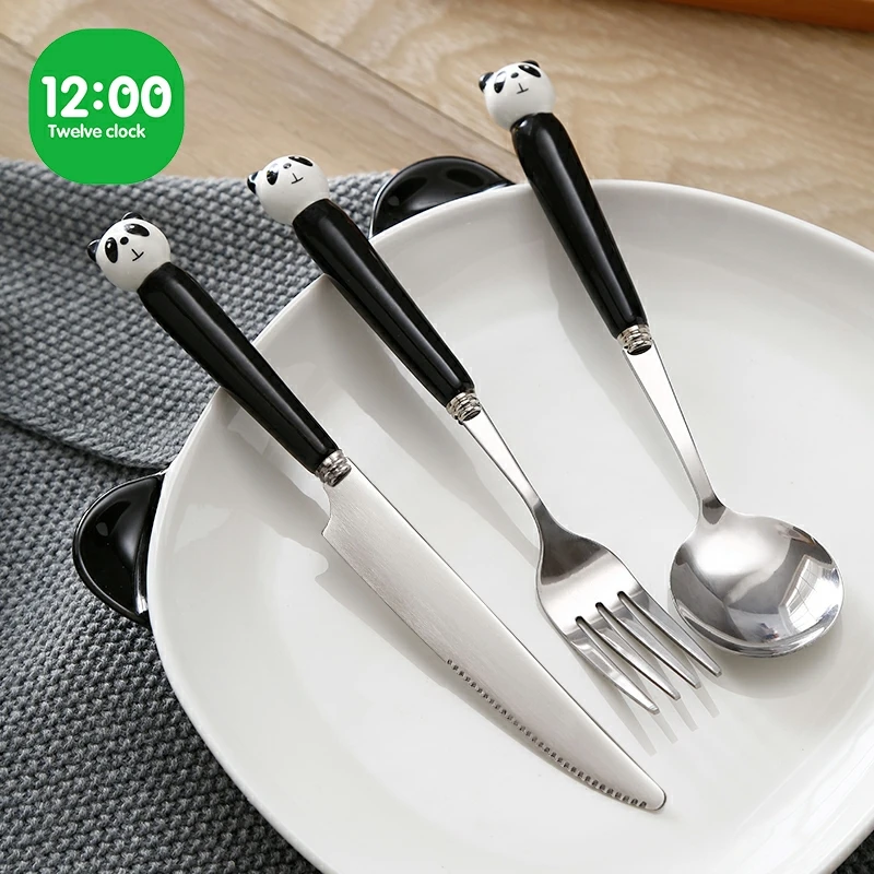 

The New 2021 Knives And Forks And Spoon Three-piece столовые приборы набор Domestic Loveliness Tableware кухня наборы устройства