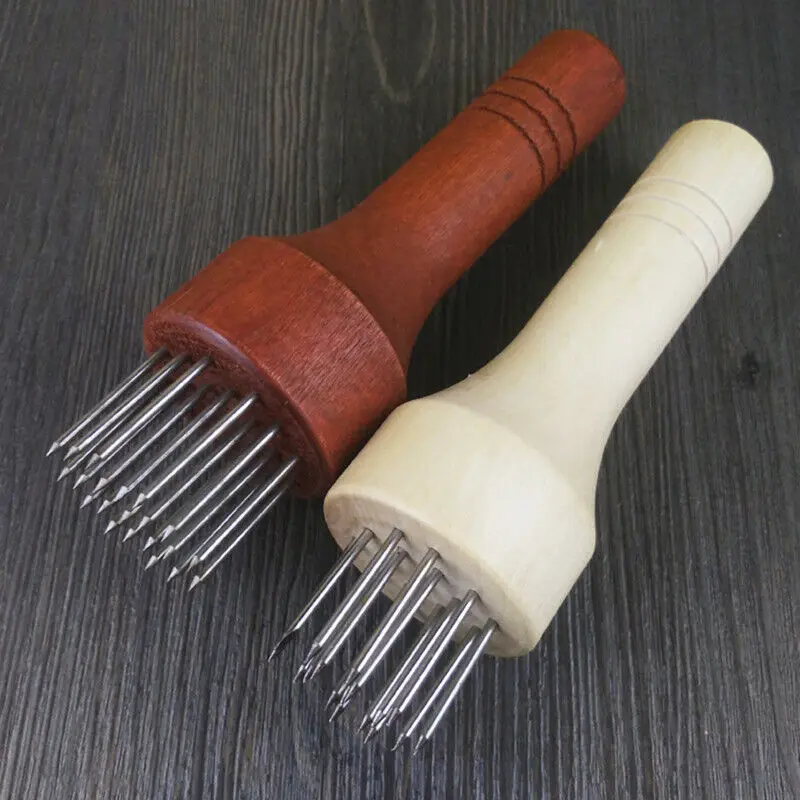 

Stainless Steel Fast Tenderizer Loose Steak Kitchen Tool Belly Pork Skin Crispy Hand Tool Hole Hammer Needle Poke Pointed Needle
