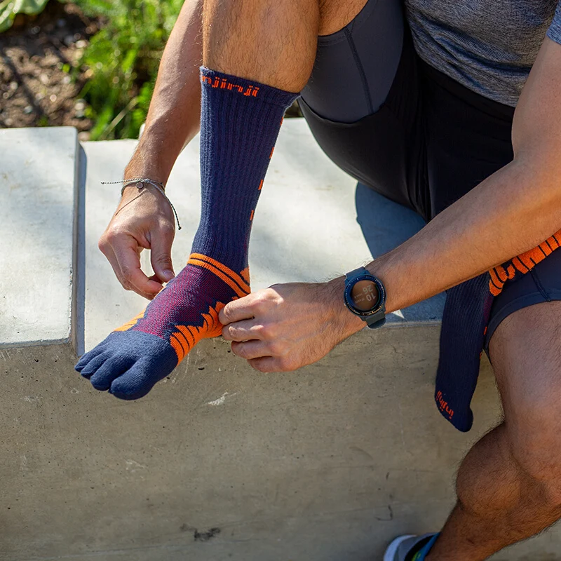 Носки INJINJI Five Finger мужские ультралегкие для бега езды на велосипеде по бездорожью|