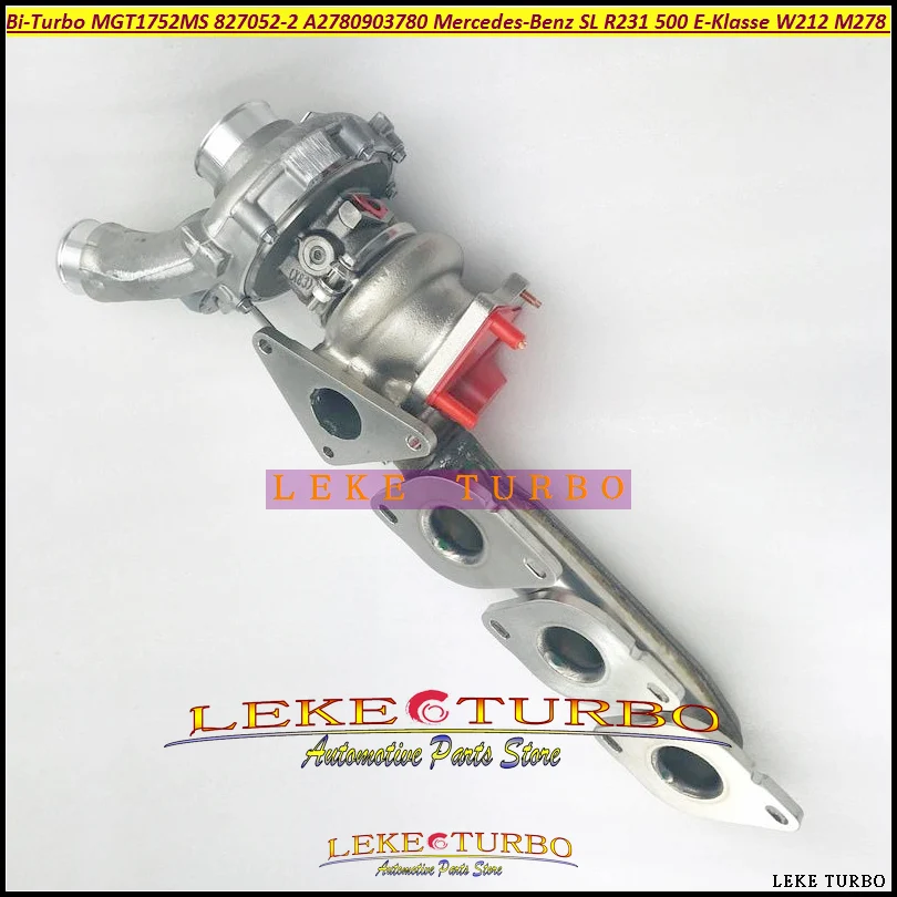 1p оригинальный Bi Turbo MGT1752MS 827052 5001S A2780903780 A278 для Mercedes Benz SL E klase W212 W221 E500 M278