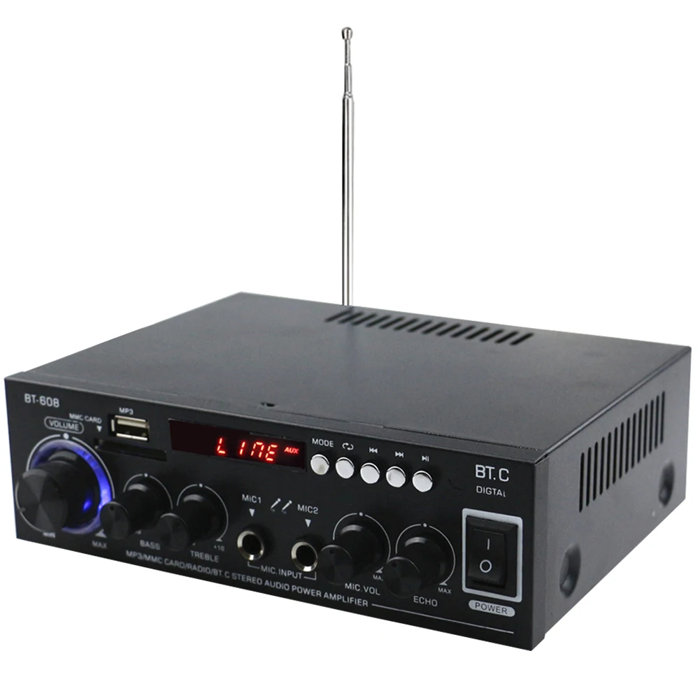 Подставка мини подарок HIFI Музыка черный железный портативный усилитель звука дистанционное управление Bluetooth низкий уровень искажений домашний цифровой плеер