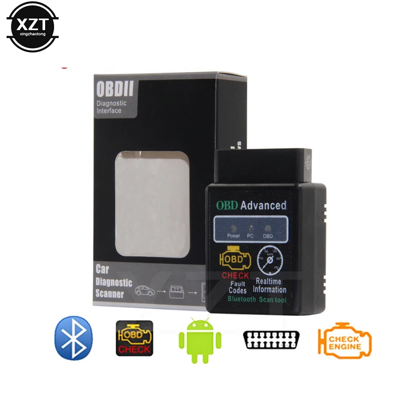Elm327 Bluetooth ELM 327 V1.5 V 1 5 OBD2 OBDII адаптер Авто сканер для Android код читателя