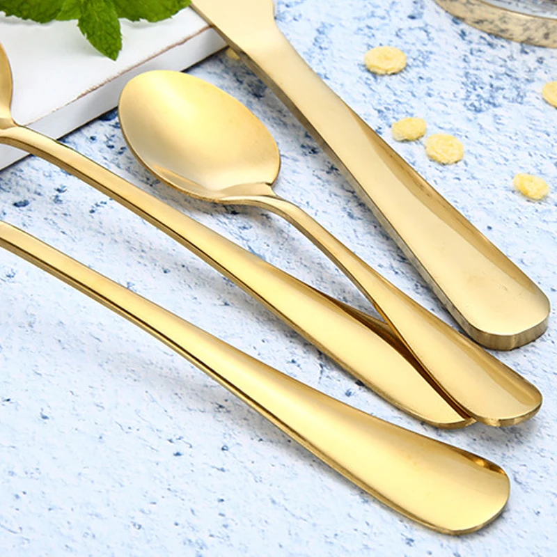 Набор радужных столовых приборов из нержавеющей стали западные столовые приборы