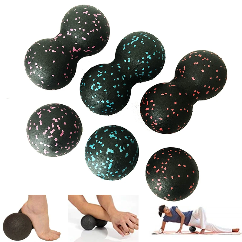 

16*8CM Fitness Yoga Ball Double Lacrosse Foot Massage Ball Mobility Peanut Ball for Self-Myofascial Release Deep Tissue