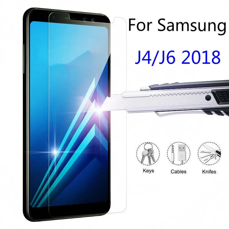 Защитное стекло для экрана J4 J6 Plus закаленное Samsung защитная пленка на Galaxy J6Plus J4Plus 6J