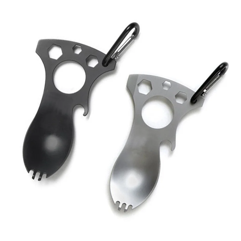 

EDC Pocket Multifunction Screwdriver Bottle Opener Spoon Spork Survival Camping Tool