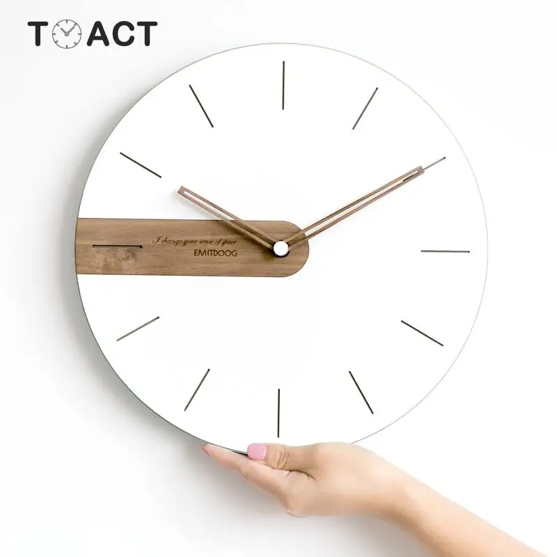 Скандинавские настенные часы современный дизайн минималистичный гостиная