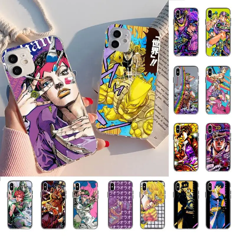 

MaiYaCa Anime JoJos Bizarre Adventure Phone Case for iPhone 11 12 13 mini pro XS MAX 8 7 6 6S Plus X 5S SE 2020 XR cover