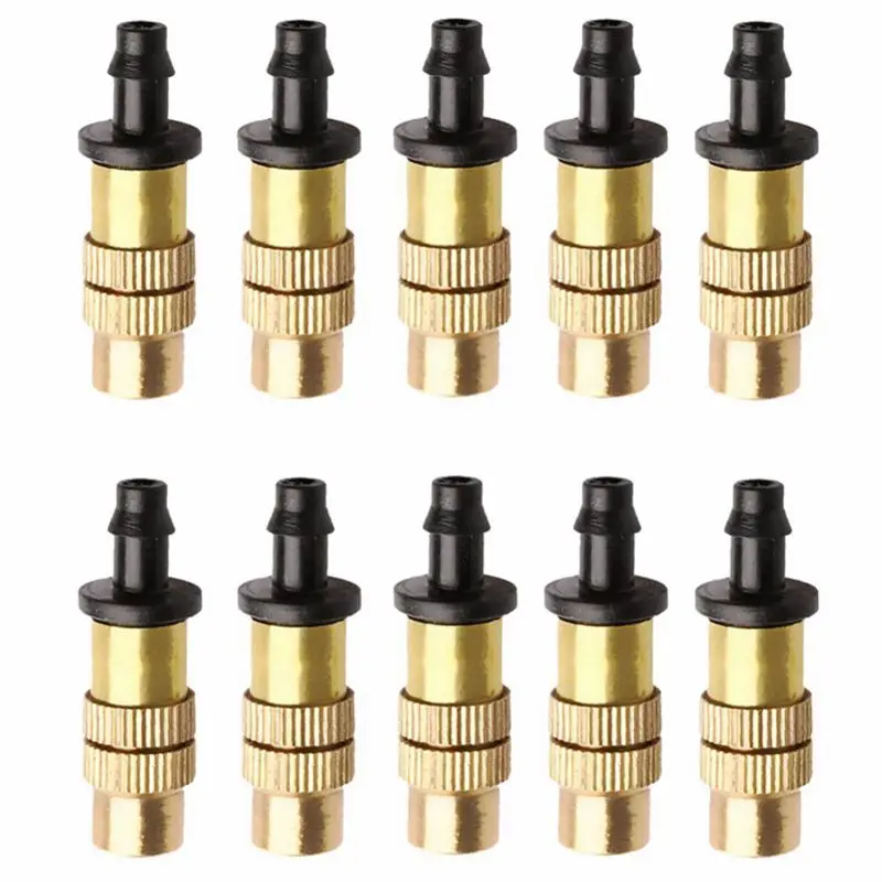 10 pcs Adjustable Misting Nozzle for Gardening Sprinkle Brass Watering Sprinkler Sprayer For Irrigation System CNIM Hot | Дом и сад