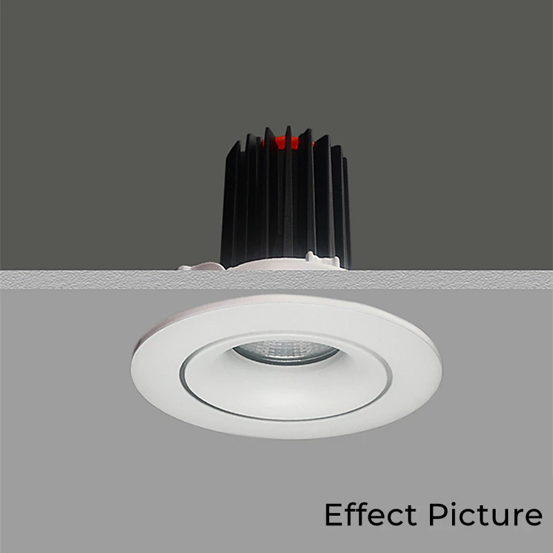 Утопленный регулируемый светодиодный потолочный светильник круглая монтажная