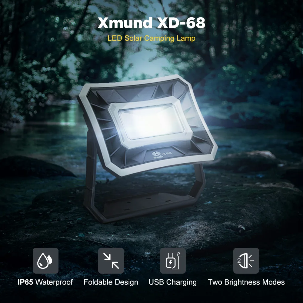 Xmund XD-68 50 Вт Солнечный светодиодный COB USB рабочий свет IP65 водонепроницаемый прожектор факел Кемпинг Аварийный Фонарь Фонарик
