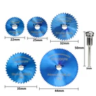 1 набор мини-пилы с нанопокрытием, с синим покрытием, для вращающихся инструментов Dremel, диск для циркулярной пилы по дереву и металлу