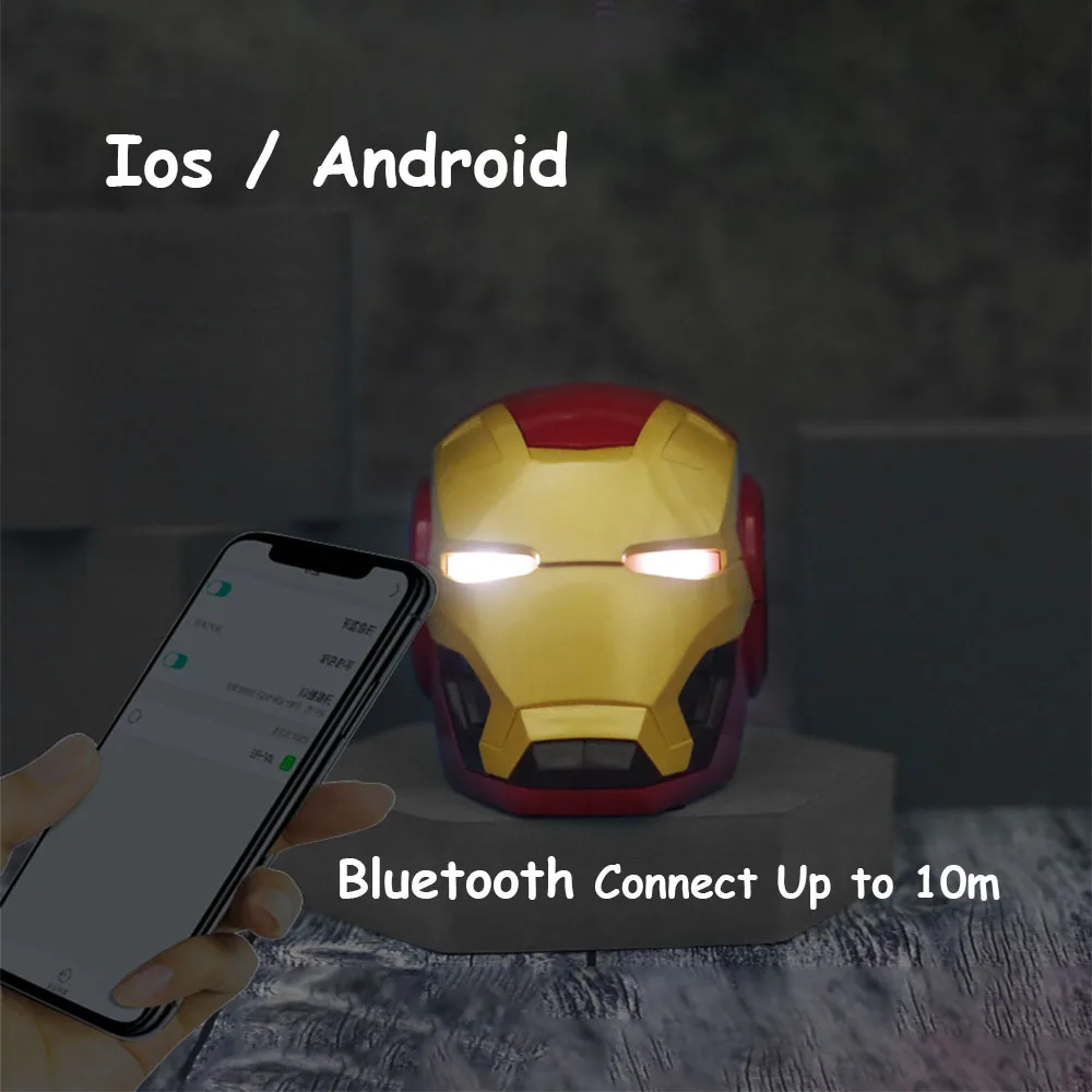 

Iron Man Wireless Blutooth Speaker with Subwoofer, Stereo, Bass, TWS for Phone/ PC,Mini Cute Cartoons Shape as Special Gift