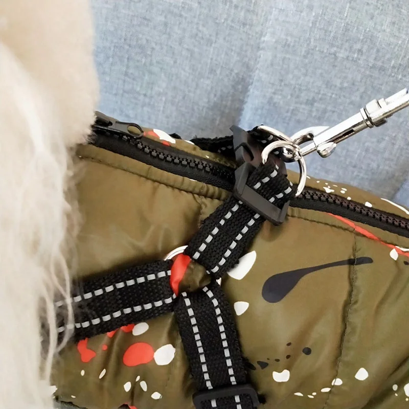 Водонепроницаемая зимняя одежда для собак теплый пуховик ветрозащитное пальто S