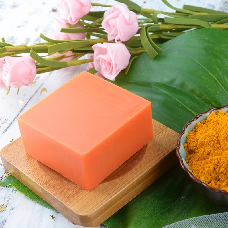 100g Turmeric Essential Oil Handmade Soap Face Moisturizing Whitening Wash Removal Acne Treatment Control Care | Красота и здоровье
