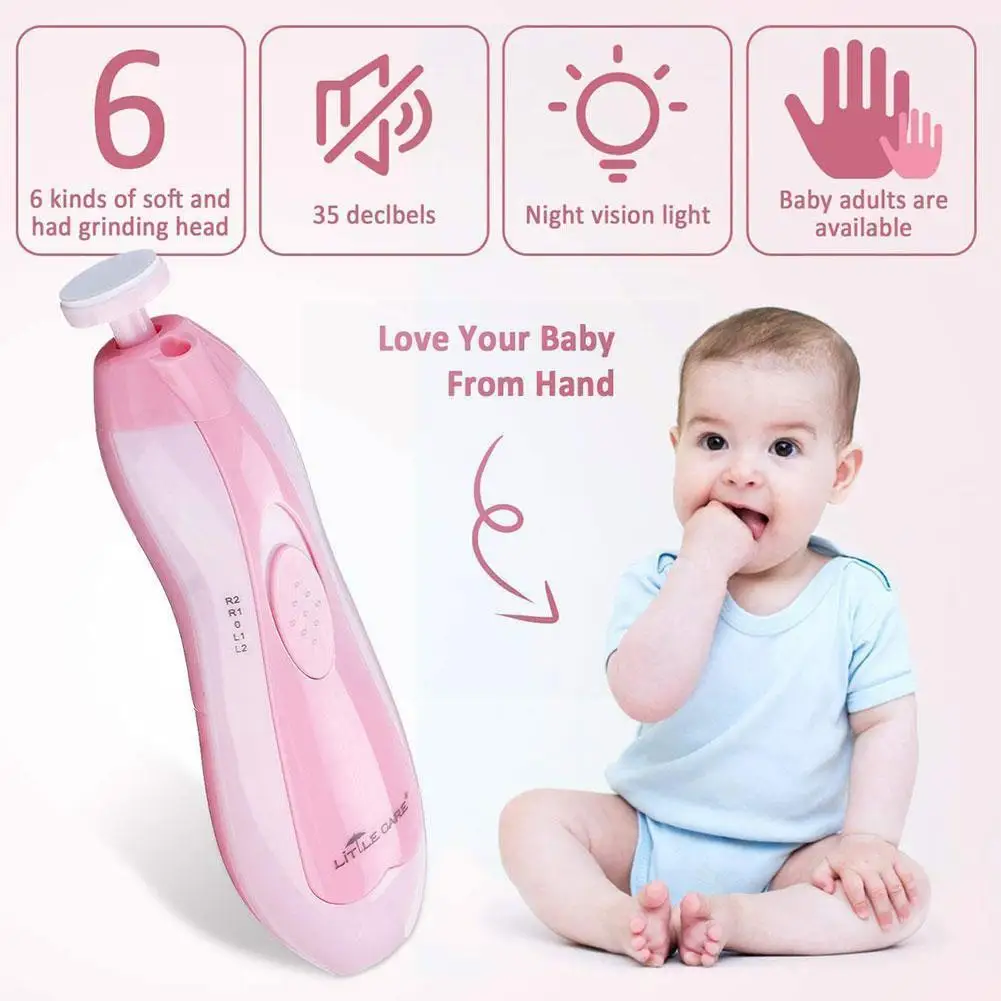 

Safety Electric Baby Nail File Clippers Toes Fingernail Trimmer Manicure Cutter Tool Set Pedicure Care For Kids Tool Manicu