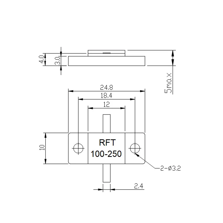 RFT100-250 фланцевого типа двойной поводок 10 ohm 50 75 Ом 100 250 Вт высокой мощности СВЧ