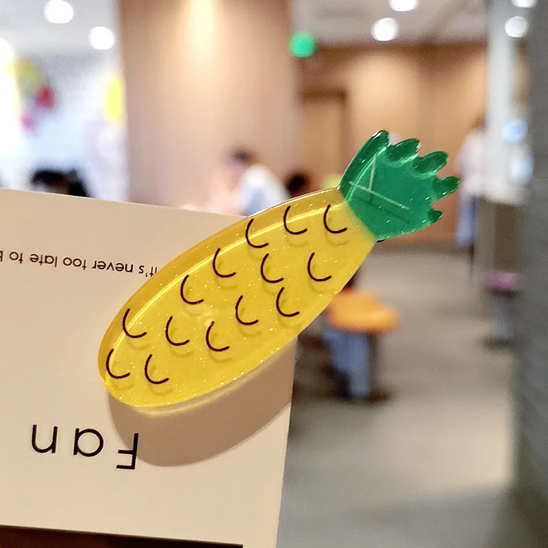 Заколка для волос в виде арбуза ананаса клубники груши моркови|Шпильки и заколки