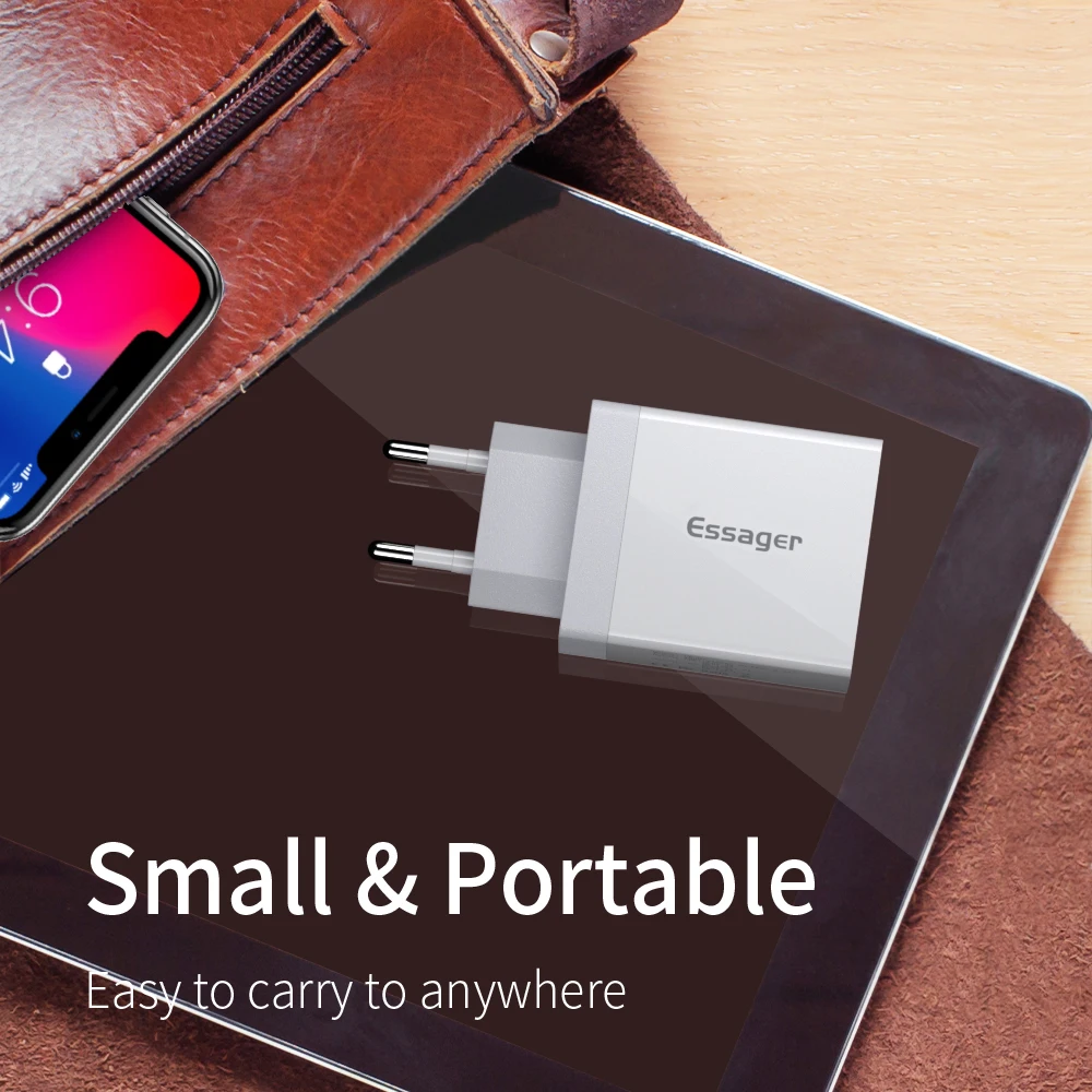 Essager 36 Вт Быстрая зарядка 3,0 USB зарядное устройство QC3.0 QC Тип C PD турбо Быстрая зарядка настенное зарядное устройство для мобильного телефона для iPhone 11 Pro Max