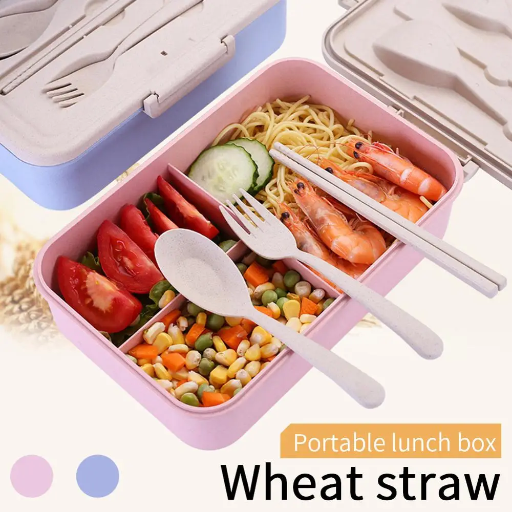 1 шт. прочный Ланч бокс из пшеничной соломы креативная микроволновая печь