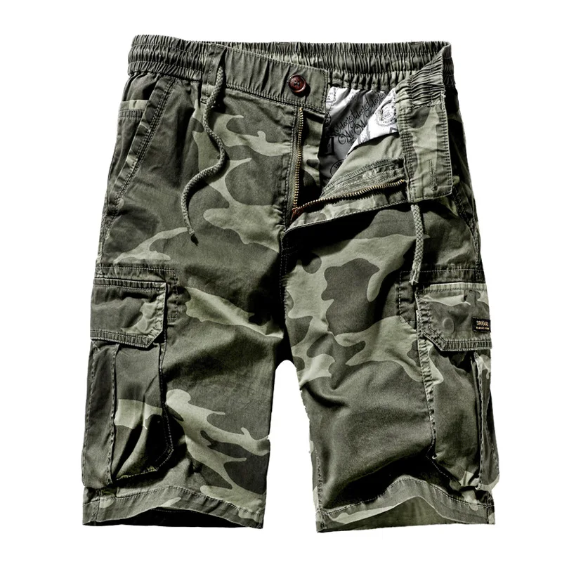 

2021 Summer New Camo Shorts Cargo Uomo Cotone Good Quality Loose Short Cargo Homme