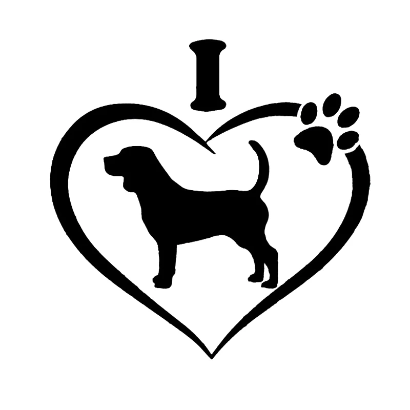 I Love My Beagle наклейка собака автомобиль мотоцикл на окно автомобиля ноутбук s |