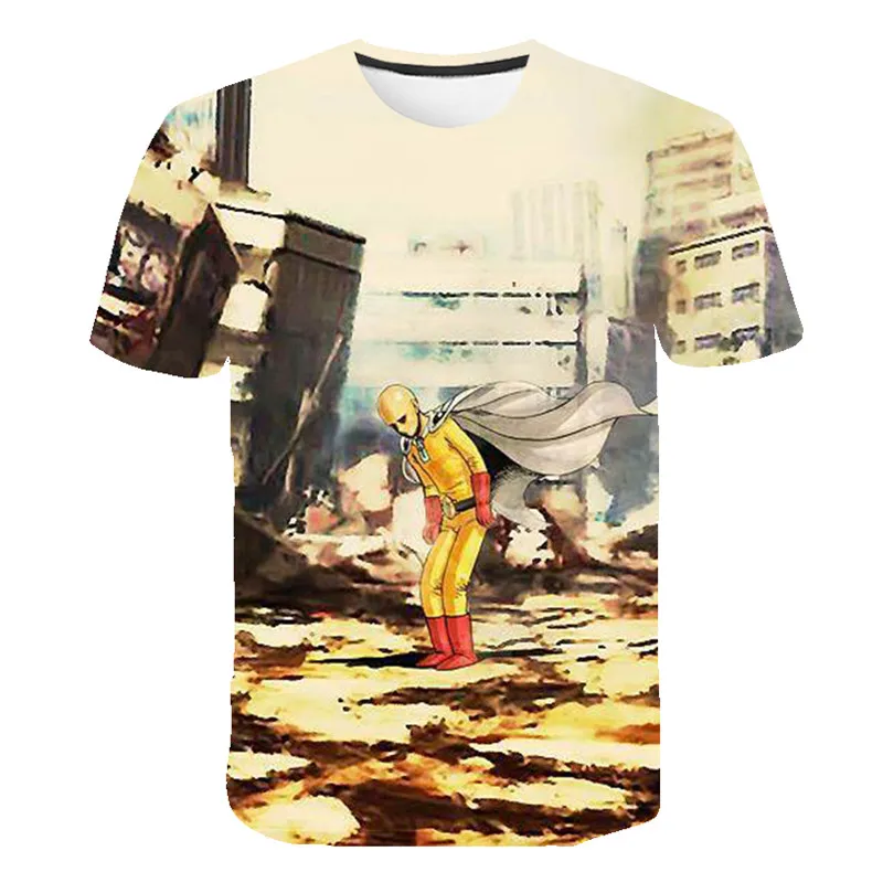 

New Fashion One Punch Man 3D Print T-Shirt Anime Harajuku Streetwear Men Women O-Neck Short Sleeve Tops Oversized Clothes