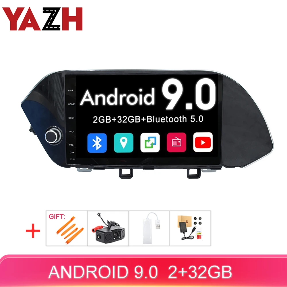 Автомобильный мультимедийный плеер YAZH Android 9 0 32 ГБ GPS навигация для Hyundai Sonata 2020 с 10