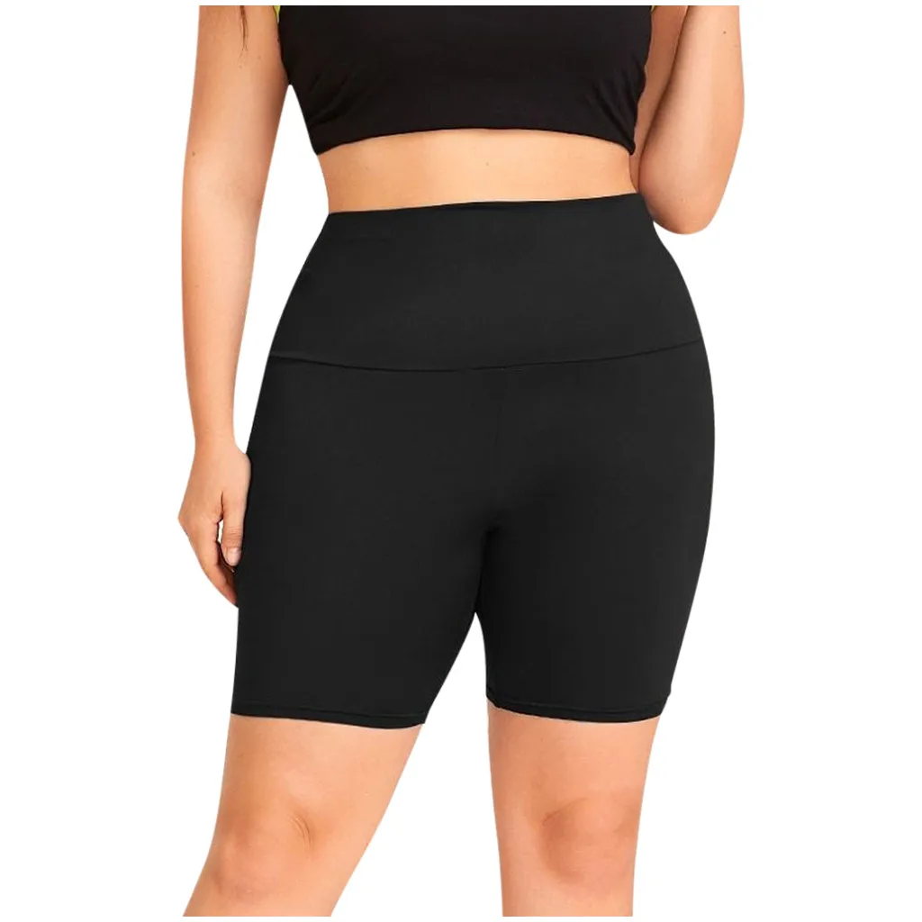 Women Shorts High Waist Cut out Elastic Short Leggings Casual Compression Bottoms Slim Exercise Outwear Black | Женская одежда