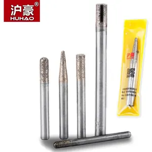 HUHAO 1 шт. Алмазная каменная режущая головка Шлифовальная головка нефрит резьба по камню полировка для вращающихся инструментов Dremel