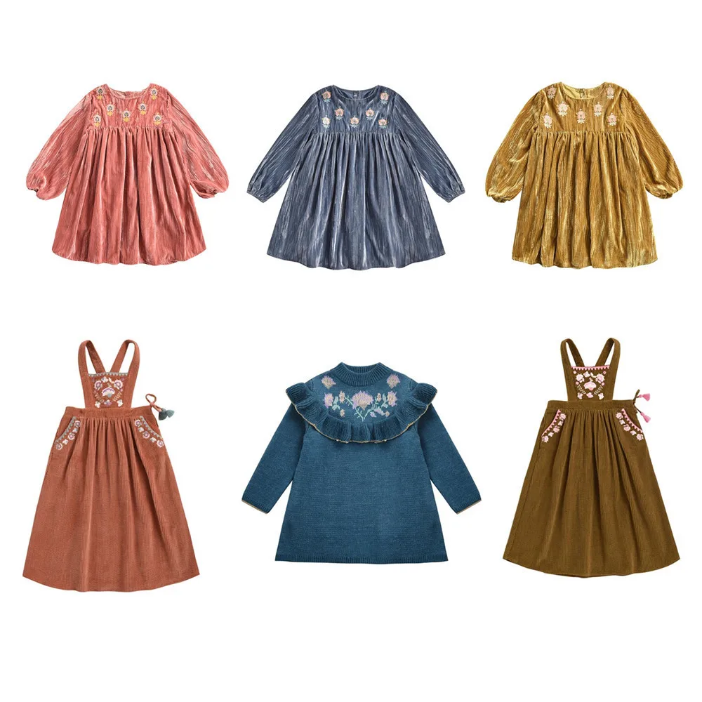 LM Роскошные платья для девочек Детский костюм одежды из ткани детская