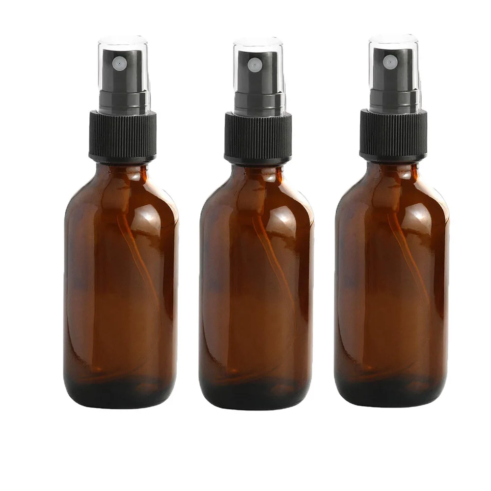 

3pcs 30ml 1oz Amber Glass Spray Bottle Fit with Fine Mist Sprayer for Essential Oils Cleaning Products Aromatherapy