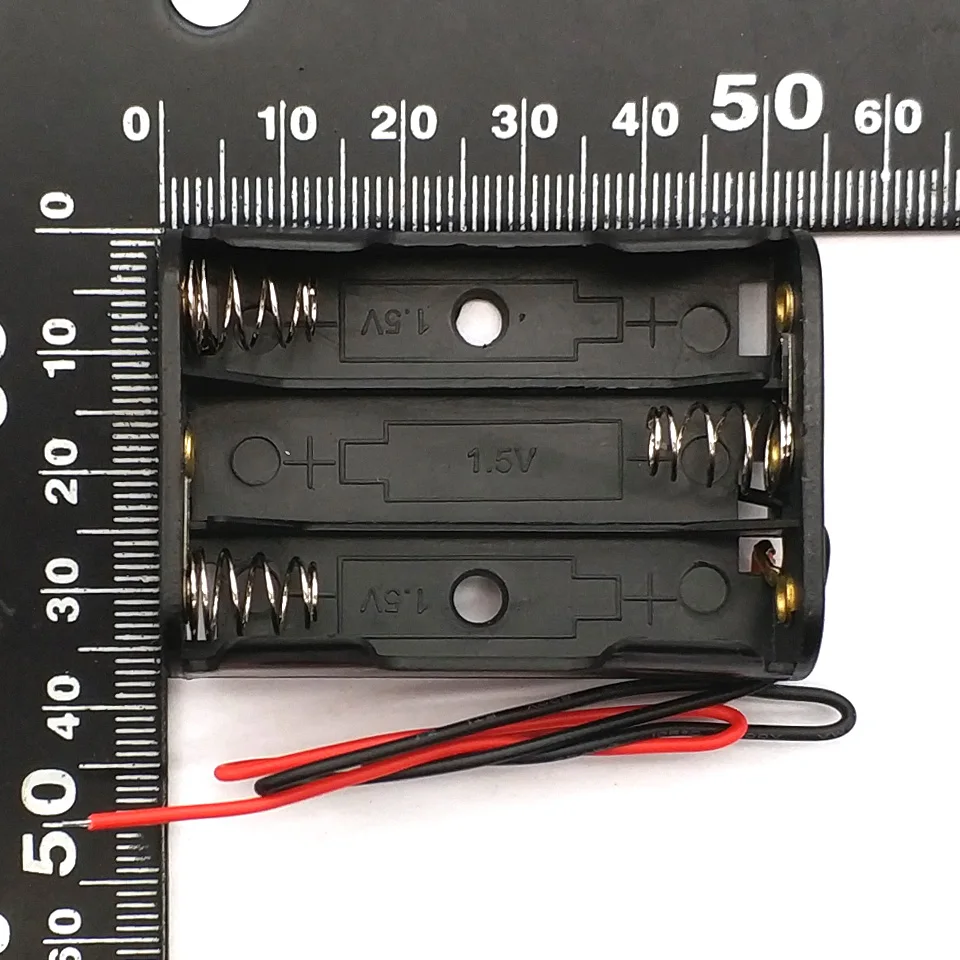 3 x AAA батарейный отсек чехол для аккумулятора держатель с проводами Батарейный DIY